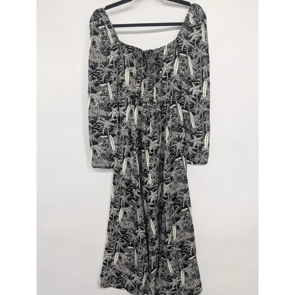 NWT Reformation Sigmund Tropical Printed Crepe Midi Dress Size 0 Lanai #2J456 - Picture 7 of 11